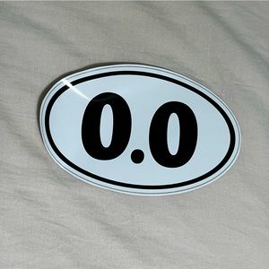 0.0 funny marathon sticker